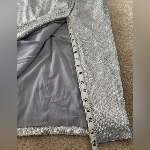 Rachel Zoe Shimmering Silver Strapless Dress - Picture 13 of 13